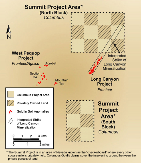 Summit Project Location Relative to Auex Discovery